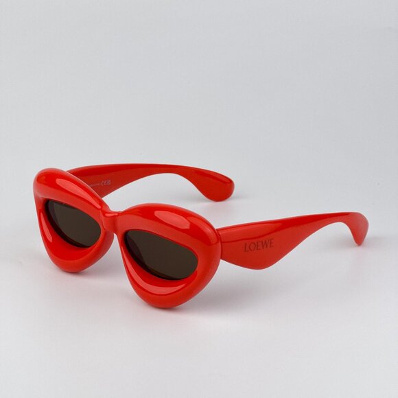 Loewe INFLATED LW40097I Sunglasses – Orange Cat Eye Brown | Model LW40097I 42E main image 7